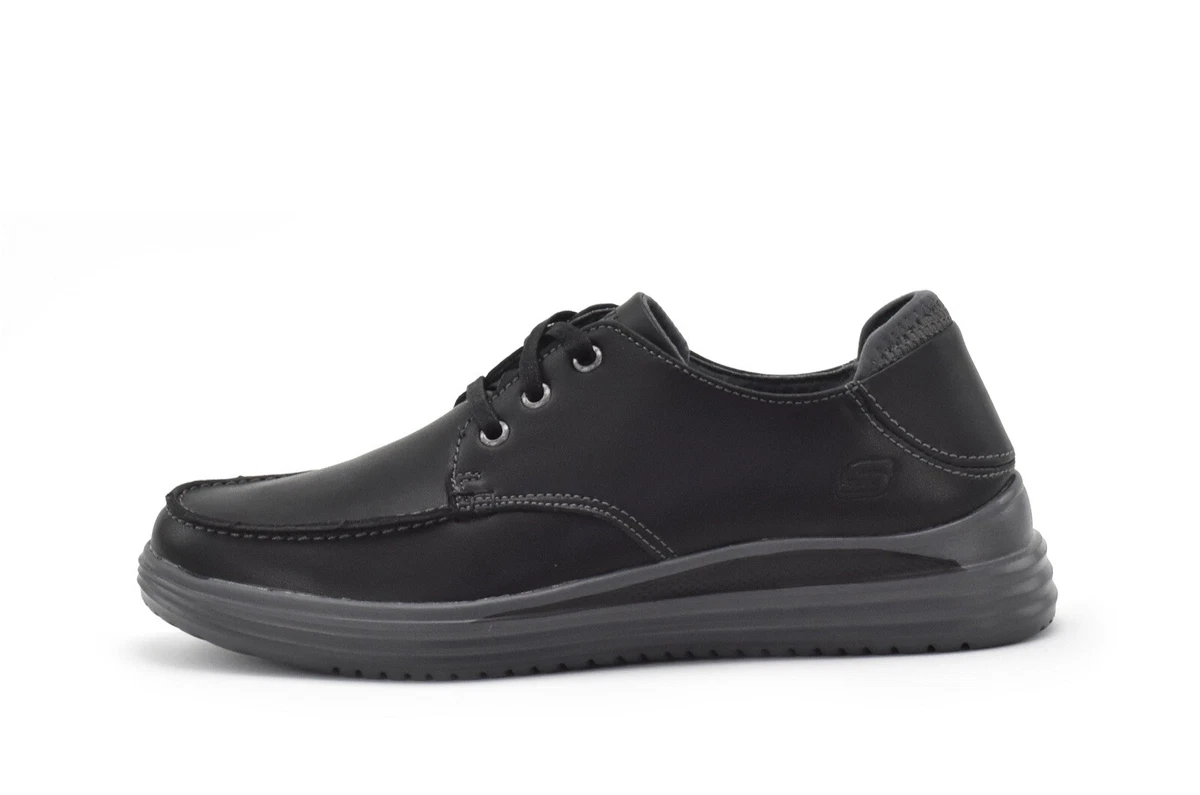 Proven-Valargo Mens Casual Shoes Black 204473BLK Memory Foam | eBay