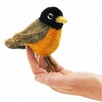 Mini Rotkehlchen Fingerpuppe Folkmanis 2742 PlüSchtier Stofftier Kuscheltier