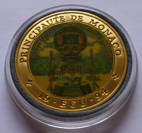 Monaco ECU 1994, First Balloon Flight of the Montgolfier Brothers 1783 - Imagen 1 de 2