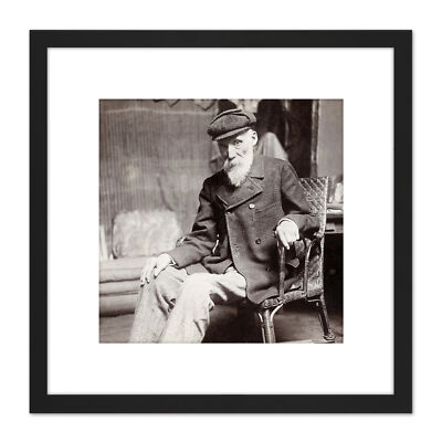 Dornac Porträt Künstler Pierre-Auguste Renoir Foto quadratisch gerahmt Wandkunst 8 x 8 Zoll