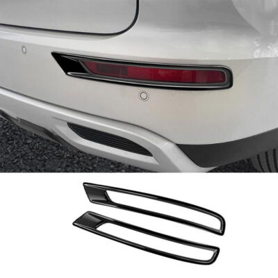 For Mitsubishi Outlander 2023-2024 Gloss Black Rear Fog Light Lamp Cover Trim 2X