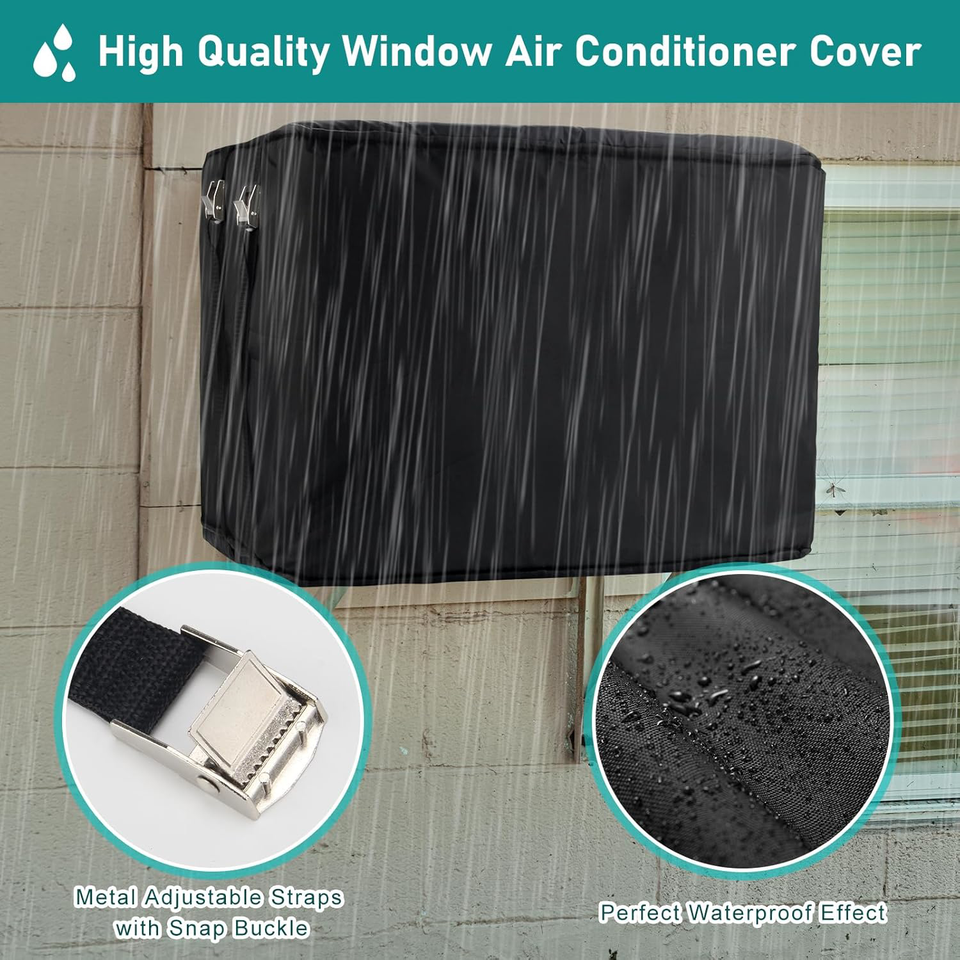 Winter Window Air Conditioner Cover Waterproof for Outside Unit, Luxiv