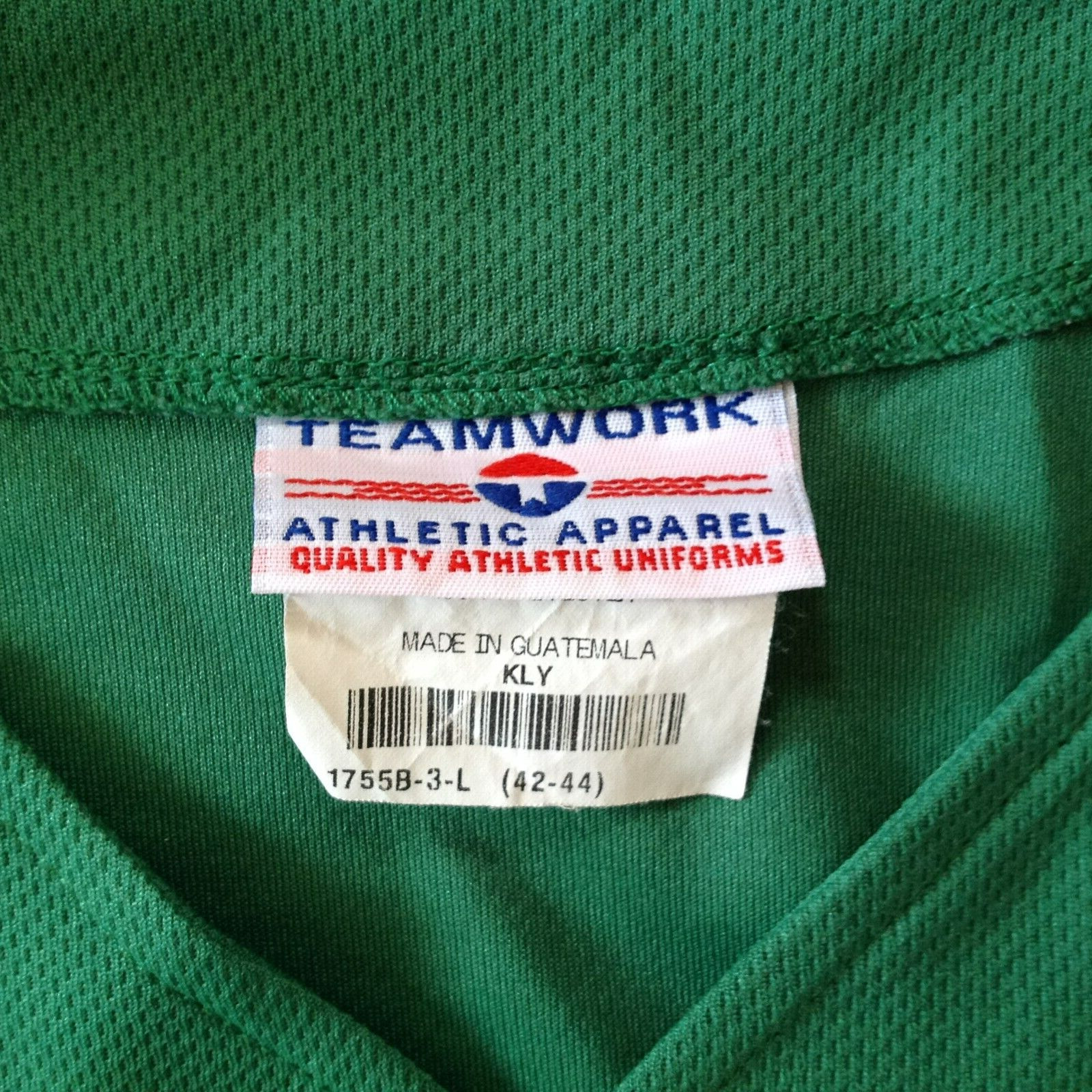 Softball Pre Worn Jersey #16 McCarthys Green W/White by Teamwork Score Homerun