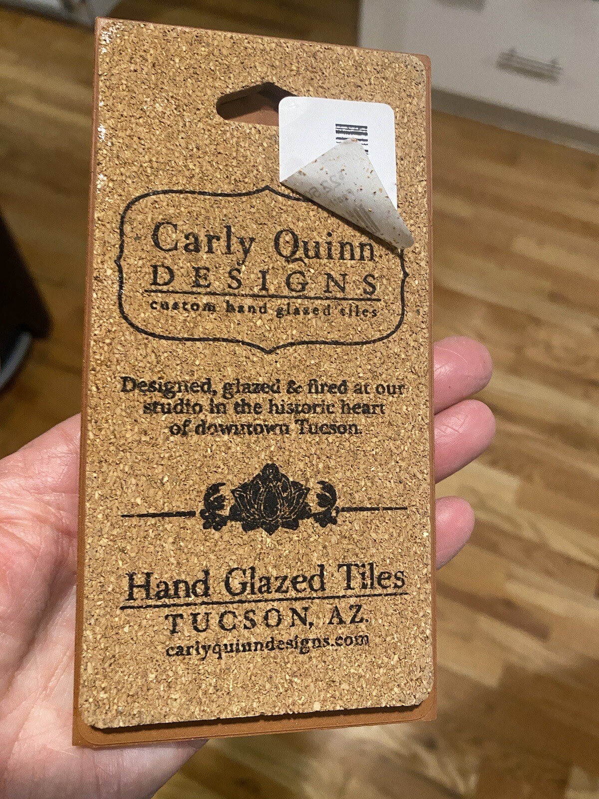 CARLY QUINN DESIGNS Custom Hand Glazed & Fired Ceramic Tile Blue ...