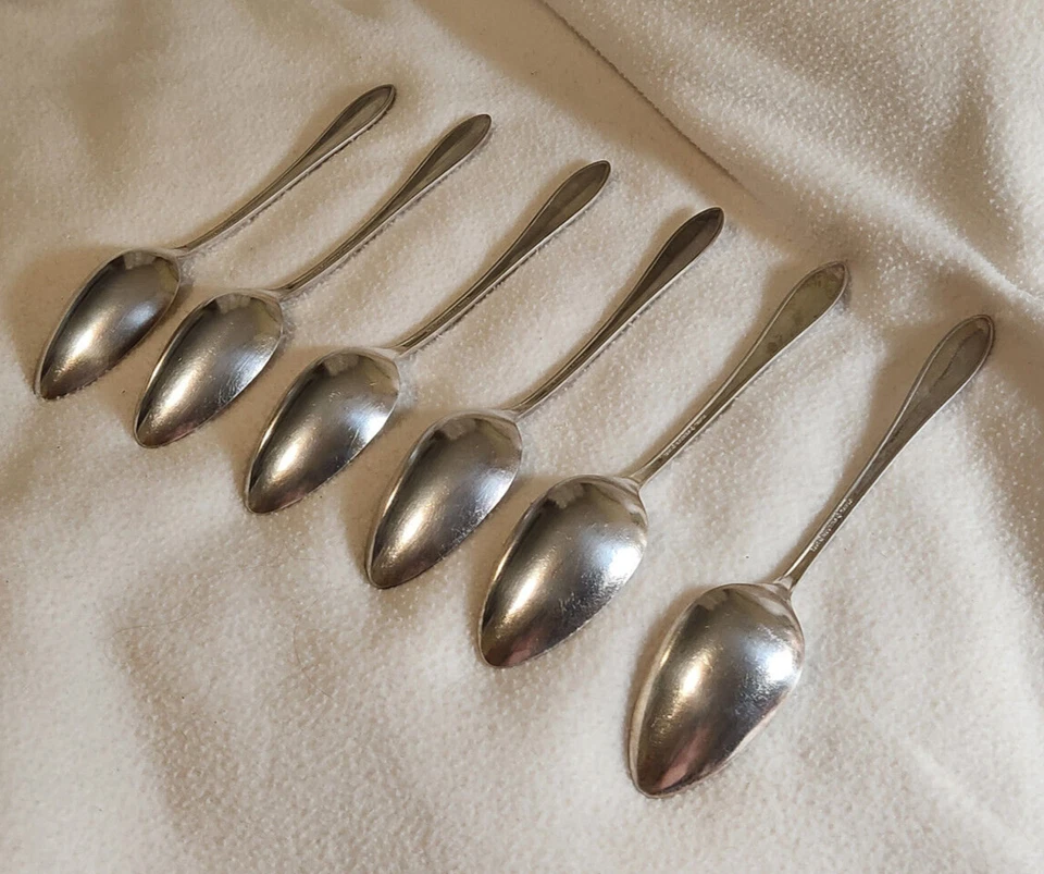 CHATEAU 1934 POR 1881 ROGERS ONEIDA PLATO DE PLATA (6) CUCHARADAS CUCHARADAS PARA SERVIR Foto 4 de 4