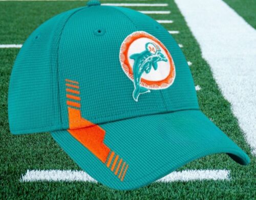 New Era Aqua Miami Dolphins 2021 NFL Sideline Home Old Logo 39THIRTY Hat XS/S - Picture 2 of 5