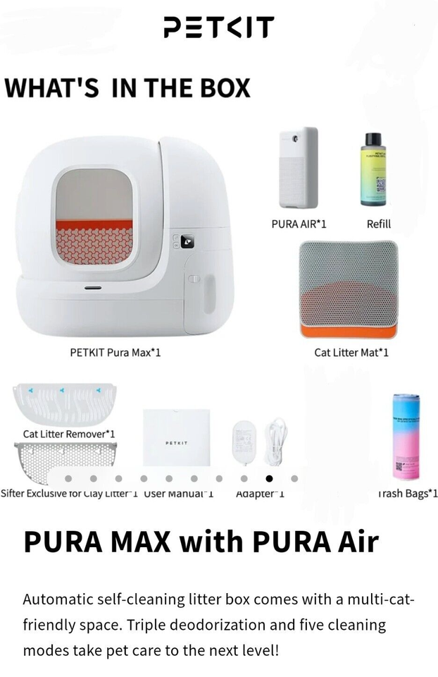 Petkit Self Cleaning Cat Litter Tray, Pura Max. RRP £599 Brand New eBay