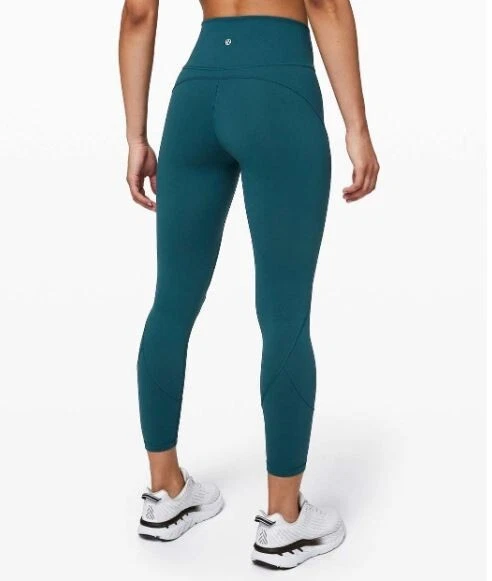 Lululemon In Movement Tight 25 *Everlux Bermuda Teal Women's Size 2 NWTs