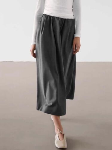 Massimo Dutti Women's Elastic Waist Mid-length Flowing A-line Dress - Picture 2 of 8