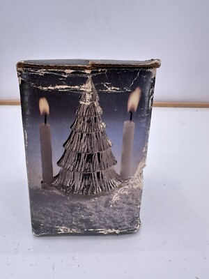 Vtg Wm A Rogers Silver Plated Christmas Tree Candle Holder Original Box Read