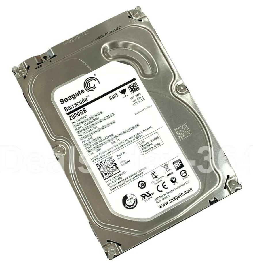 ST2000DM001 Seagate Barracuda 2TB 7200RPM SATA 6Gbps 64MB Cache 3.5-inch - Image 3 of 4