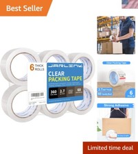 Versatile Clear Packing Tape - 6 Rolls, 1.88 inches Wide for All Packaging Needs