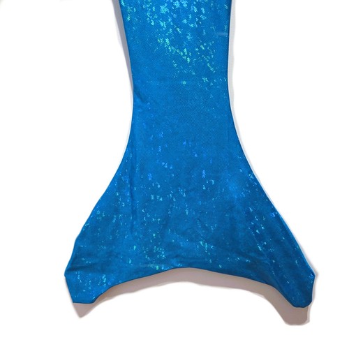 Iridescent Shiny Blue Mermaid Tail Kids Size 10 (M) FinFun No Monofin Costume - Picture 2 of 7
