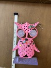 VINTAGE RETRO LIBBY OWL METAL EARRINGS + HOLDER JEWELRY ORGANIZER 1960'S 1970'S — photo 4