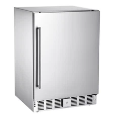 24" Outdoor Beverage Fridge Cooler 150QT Beer Refrigerator Stainless Steel