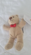 Toys R Us McDonalds Animal Alley Hughbert Teddy Bear Plush 2001 Mini Toy 4"x 3"