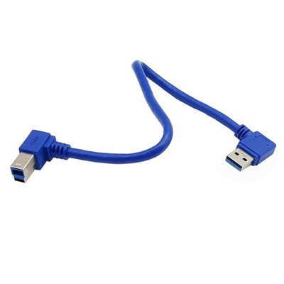 1 PCS 1 ft 30cm Angled USB 3.0 Printer Cable Right Angle A To B Left Angle