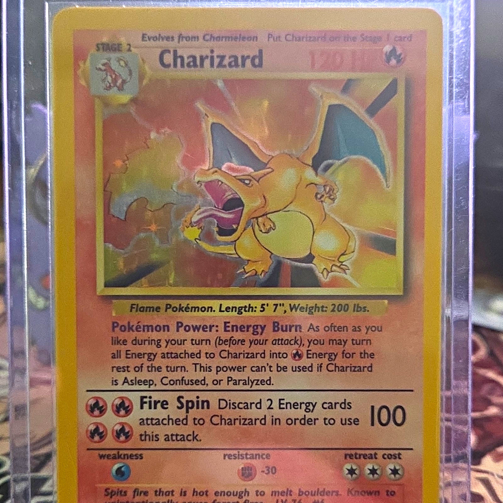 Charizard Base Set 4/102 Holo Rare English 1999 120 HP Mitsuhiro Arita