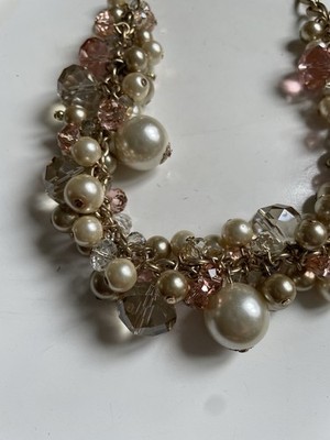 Beaded Statement Necklace With Gold Hardware- O/S