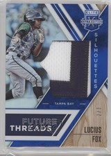2017 Elite Extra Edition Future Threads Silhouettes Blue 2/3 Lucius Fox s3g