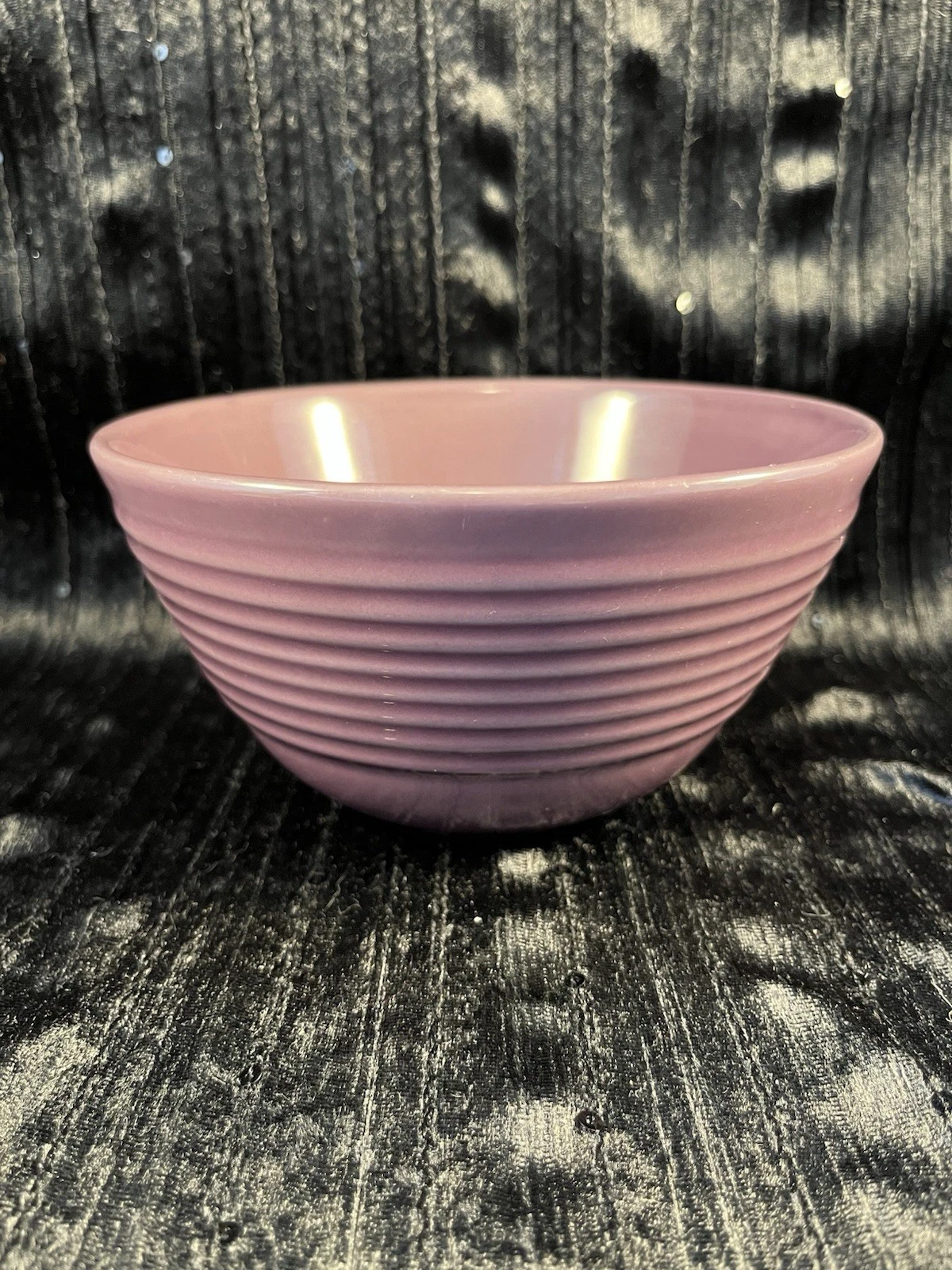 Bosco Ware Purple Beehive Ribbed Stoneware Bowl 6.5” X 3.5”
