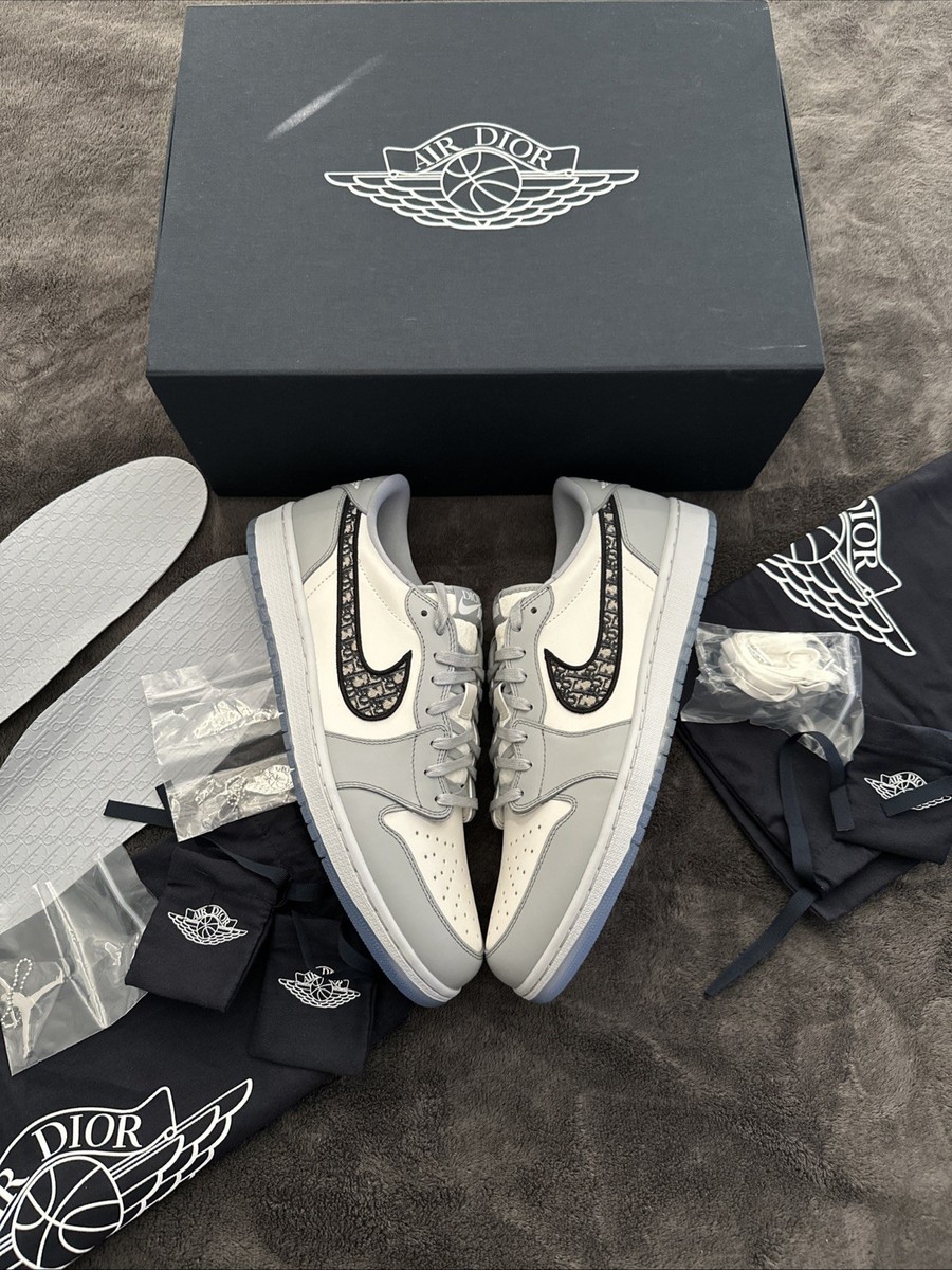 Size 15 - Air Jordan 1 Low X Dior New In Box With Extras (Box Is