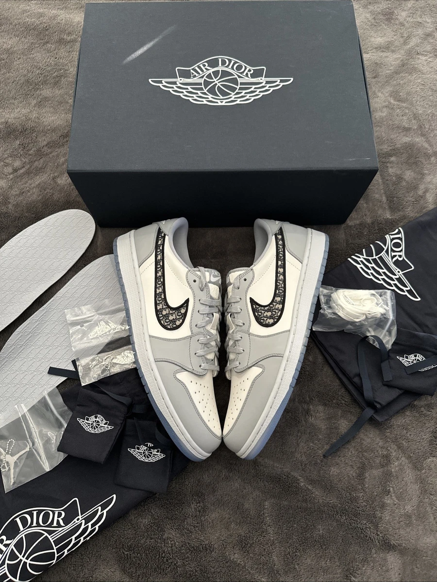 Dior x Air Jordan 1 Low Gray for Sale | Authenticity Guaranteed | eBay