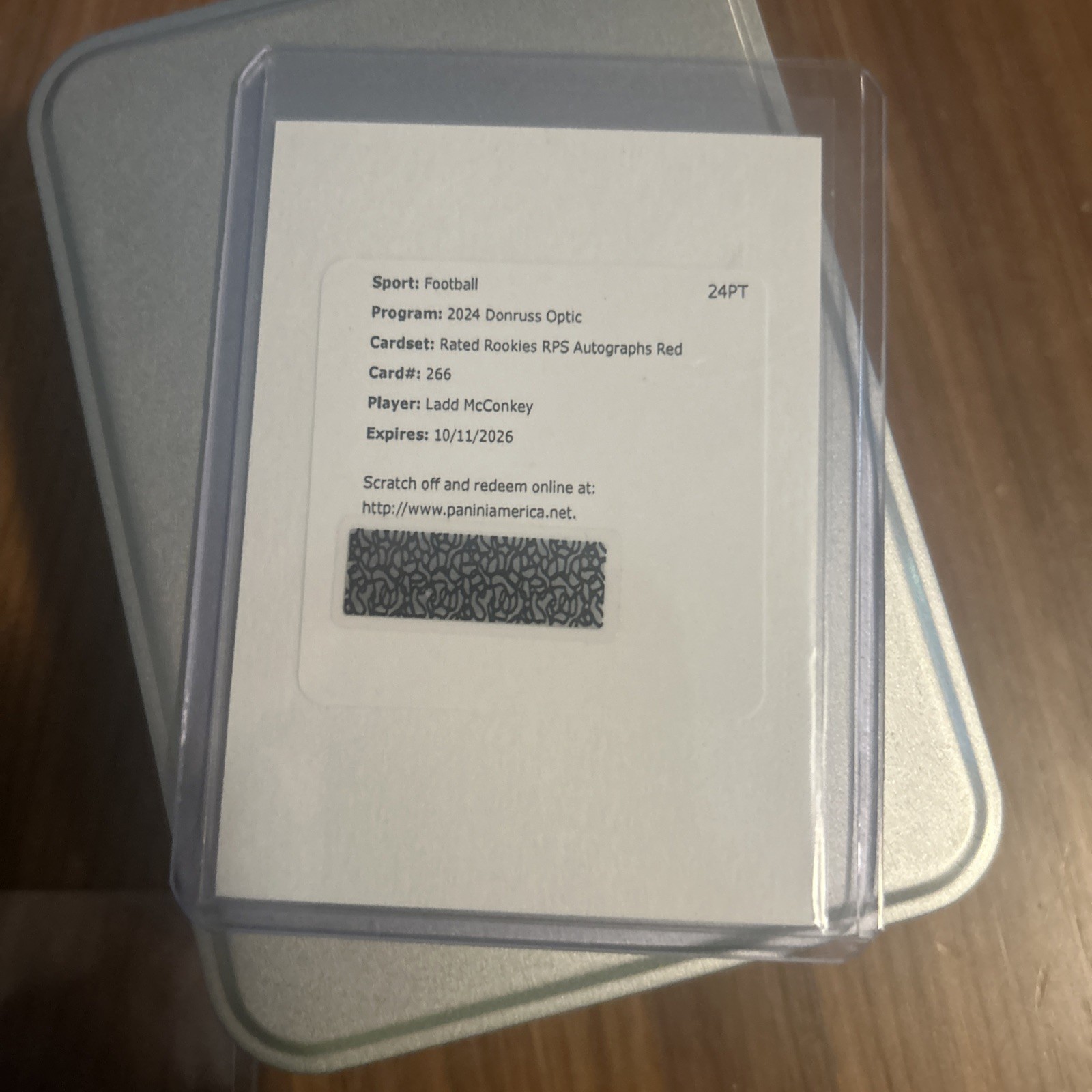 2024 Donruss Optic Rated Rookies RPS autographs RED /75 Ladd McConkey Redemption