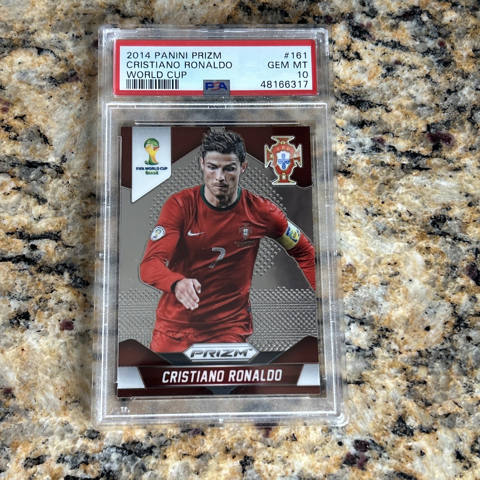 PSA 10】 Cristiano Ronaldo 2014 Panini Prizm World Cup #161 Non