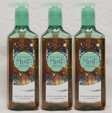 3 Bath  Body Works COCONUT MINT DROP Gentle Cleansing Gel Hand Soap Wash