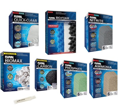 Fluval 306/307 Canister Filter Semi Annual Maintenance Kit Plus Bundle (8 Items)