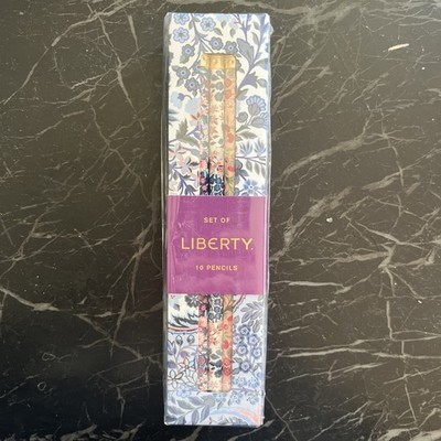 Galison Liberty Tanjore Gardens Pencil Set , 10- #2 Pencils W/Floral Designs.  E