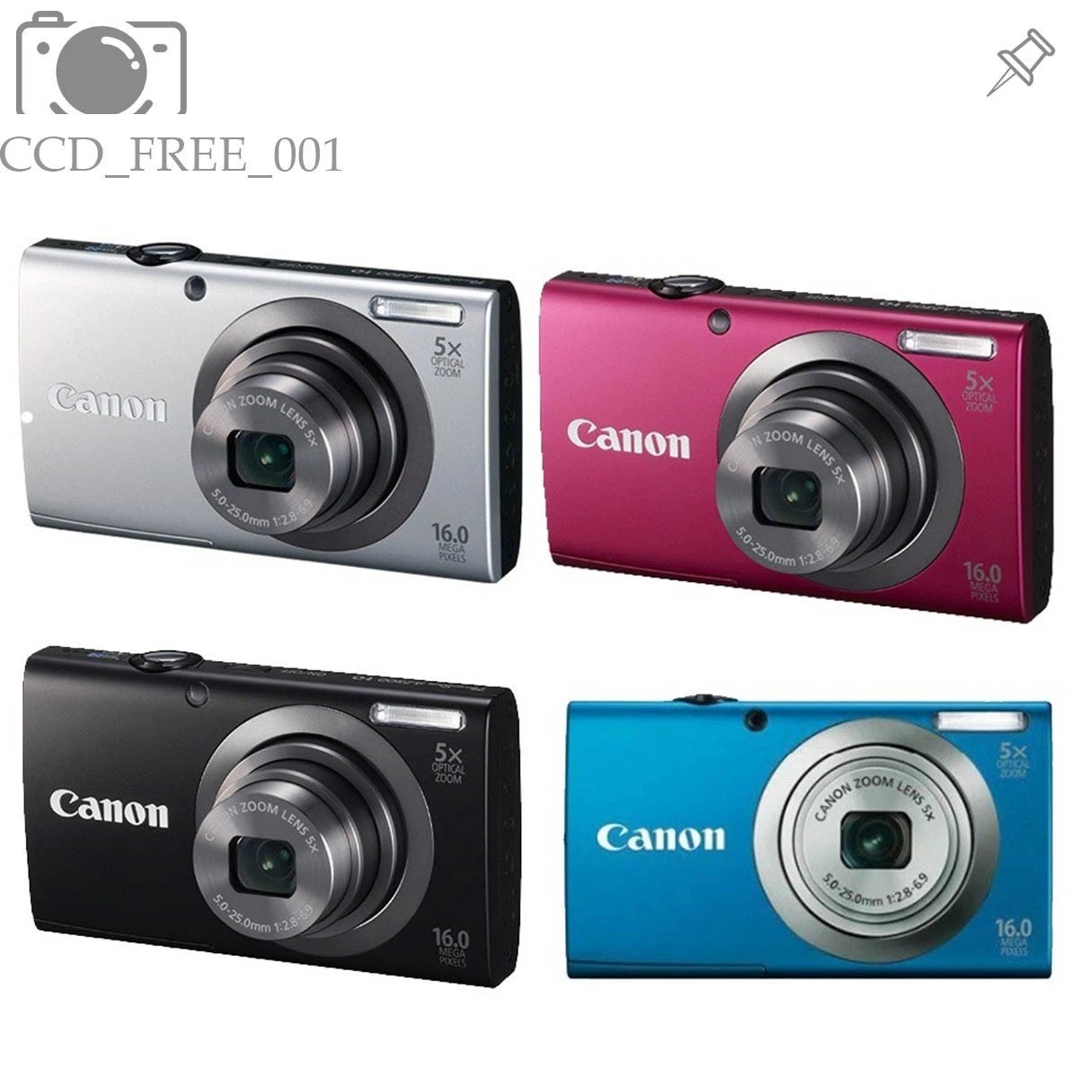 Preços baixos em Câmeras digitais Canon PowerShot A2300 com
