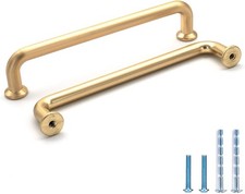 10 Pack Brushed Gold 5 Inch 128mm Hole Centers Kitchen Cabinet Pulls Cabinet...