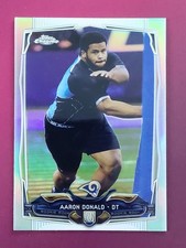Aaron Donald 2014 Topps Chrome Rookie Card RC #175 Refractor Rams ROY MVP. rookie card picture