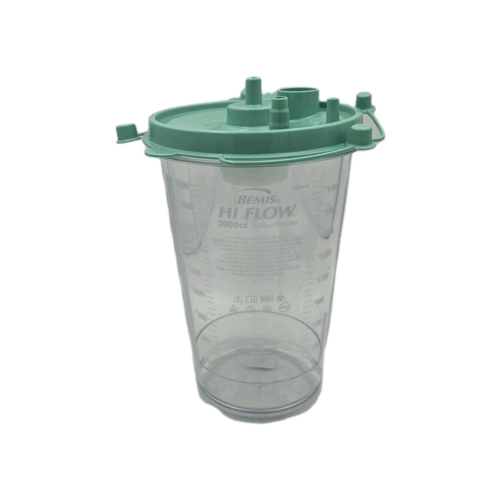 Bote de succión rígido Bemis 12 2000cc bote de succión de alto flujo y tapa de vertido