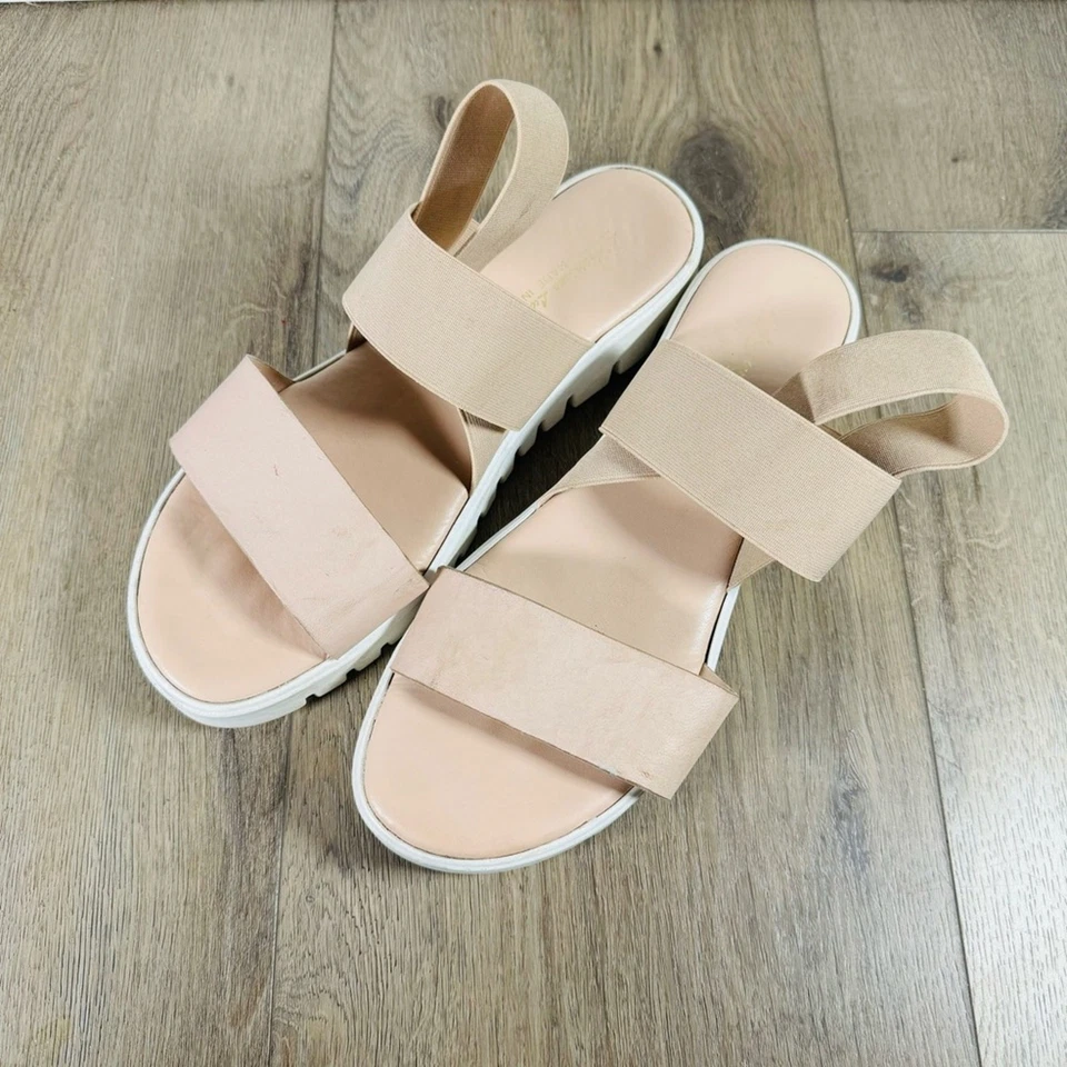 L’artigiano Lucchese Rosa Crema Elástica Sandalia Tirantes Mujer’s 40 Foto 2 de 4