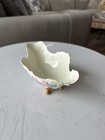 Porcelain footed bowl with hand-painted pink roses and gold trim — photo 3
