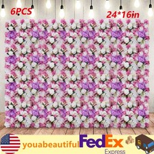 6 Pcs Artificial Hydrangea Flower Wall Panel For Wedding Party Backdrop 60X40CM