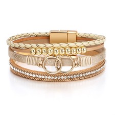 Leopard Bracelet for Women, Boho Leather Wrap One Size, Multiple colors