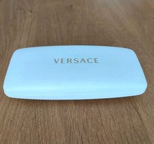 Versace Brillenetui weiß, goldene Schrift  Veganes Leder *gebraucht, sehr gut