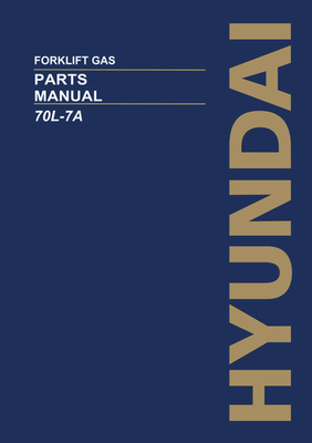#ad Hyundai 70L 7A Forklift Gas Parts Catalog Manual $149.00