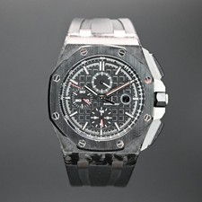Audemars Piguet Royal Oak Offshore 44mm Black Dial Rubber Strap 26400AU 2016 B&P