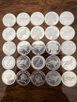 #ad Lot of 25 Assorted Fine .999 Silver 1g Fractional Rounds 🔥🔥🔥 $148.00