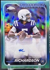 2024 Topps Chrome - Auto Anthony Richardson #BA-ARI Aqua Refractor /199 (AU)