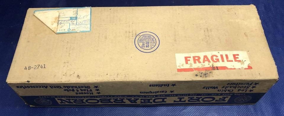 Fort Dearborn Marx Toy Play Set In Box Vintage apache cowboy indian - Image 2 of 4