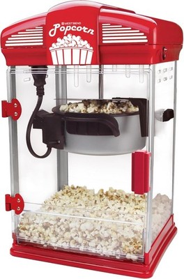 West Bend Stir Crazy Popcorn Popper 4-Quart Nonstick Kettle with Scoop Red