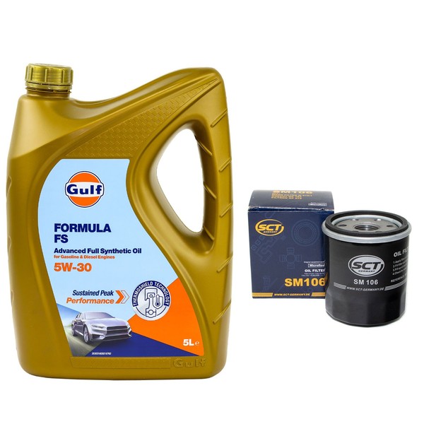 MotoröL Set Gulf Formula FS 5W-30 5 Liter + ÖLfilter FüR Suzuki Toyota Avensis-image
