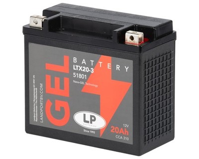 Batterie LANDPORT LTX20-3 Gel 12V 20Ah passt für Yamaha XVZ, XVS, Triumph Trophy