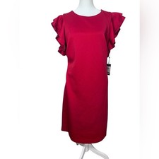 NWT Tommy Hilfiger Women's Ruffle-Sleeve Sheath Dress